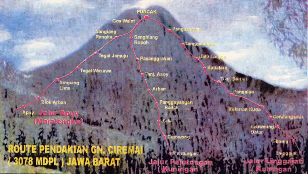 Trekking adventures Perbedaan medan jalur pendakian gunung ciremai linggarjati dan jambasari