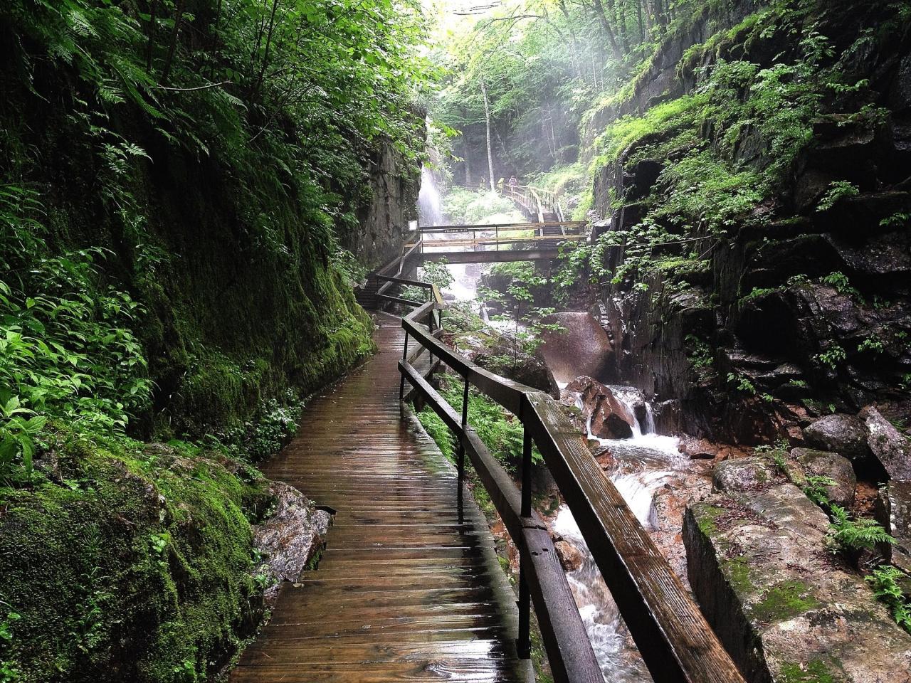 Hampshire hikes waterfalls Jalur pendakian gunung terdekat dengan air terjun